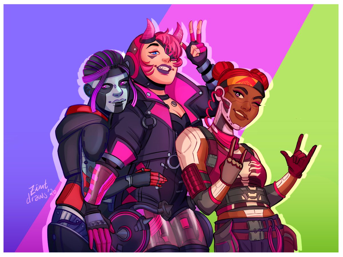 cyber girls!! hope you got all the skins you wanted before season 4 ends  #ApexLegends