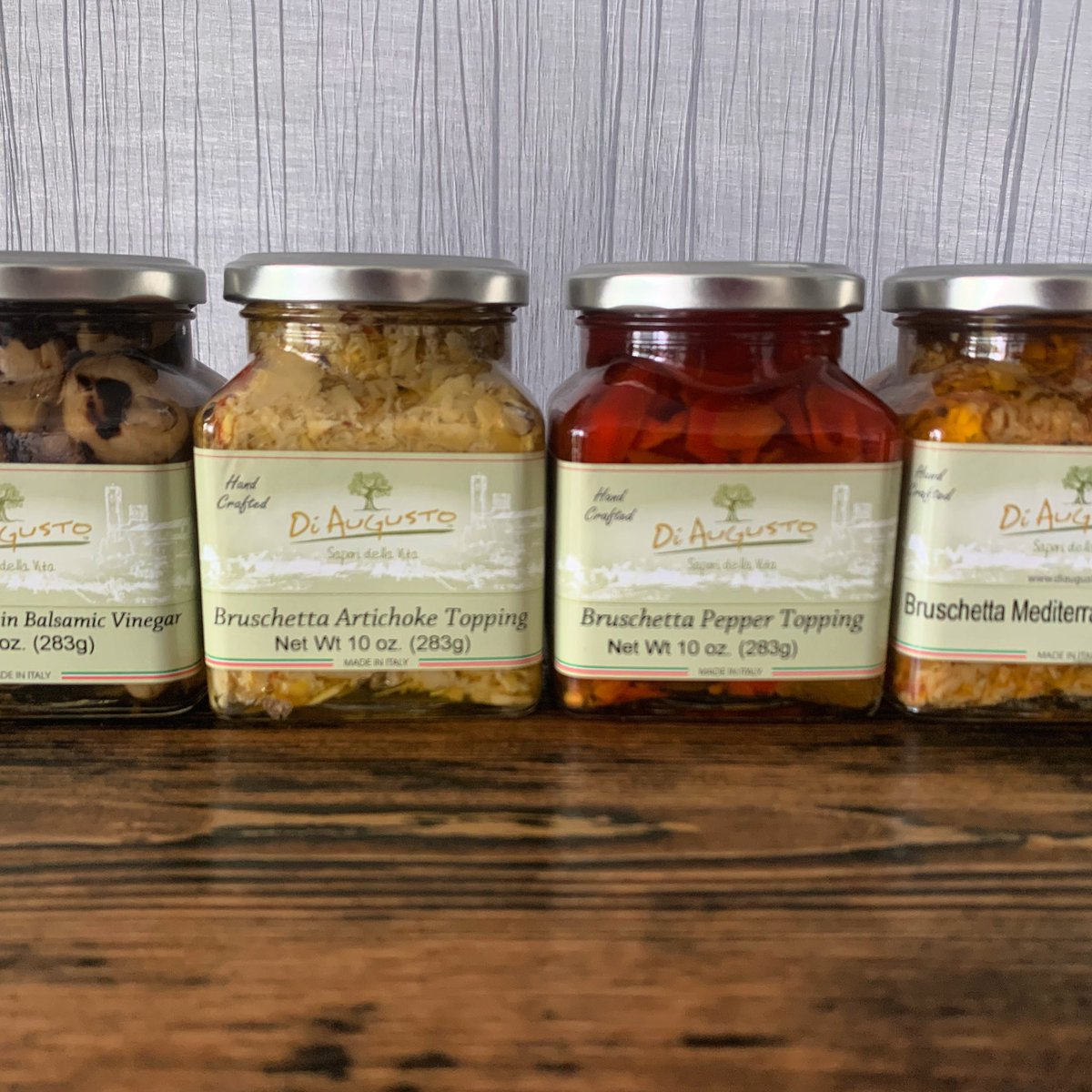 Back in stock! After selling out we just received an order. These 100% Made in Italy bruschetta’s make a special appetizer for friends and family. Also makes a thoughtful gift. Order a few today. All $9 each plus shipping. evooguytruck.com