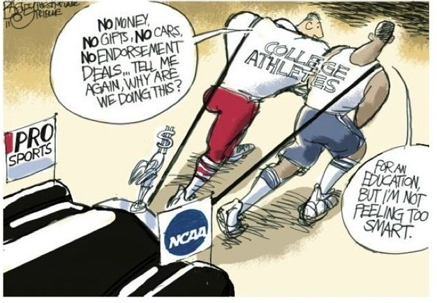 srobe006's tweet photo. In order to create a system where athletes do not suffer from a loss of compensation, the NCAA should do away with amateurism. This would not hurt athletes and would remove such things as scholarship caps. #ucr150 @rabea_qamar @MisssNallely https://t.co/jtBKB77teu
