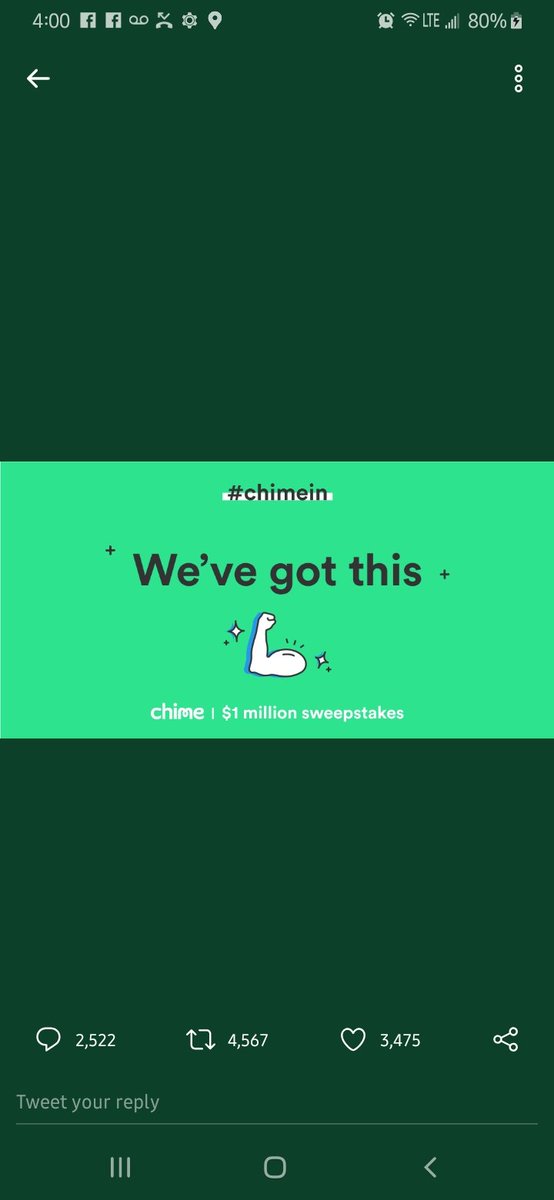 Amy70677968's tweet photo. @Chime #chimein #Chimesweeps #ChimeSweepstakes https://t.co/vZaKwXosWi