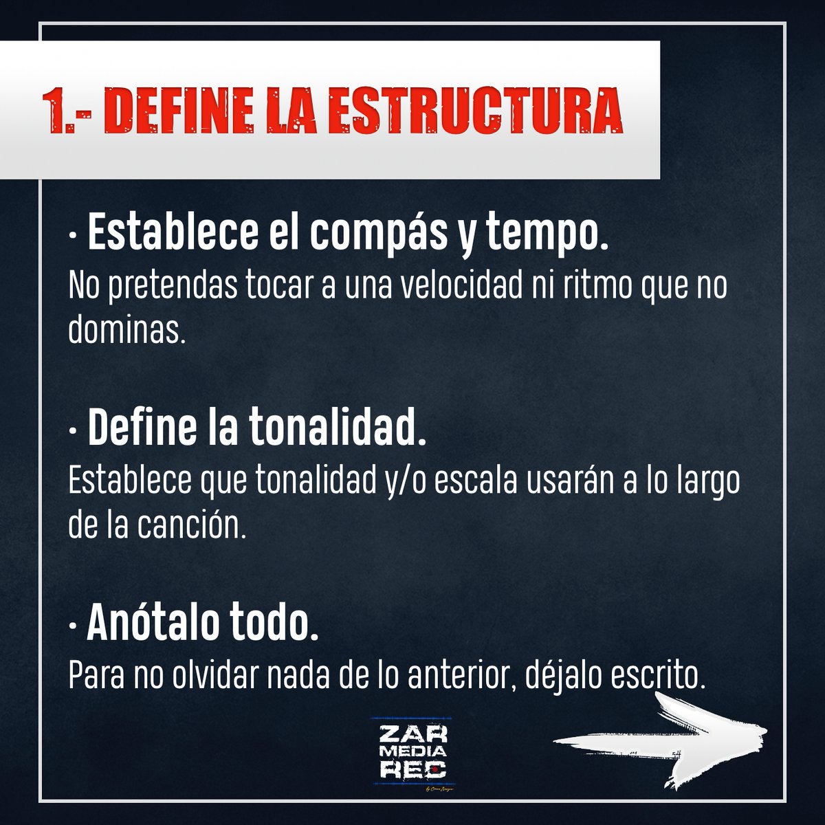 ZarMediaRecords's tweet photo. 🎙️Inicia la semana preparando correctamente la preproducción de tu nuevo sencillo, pon en práctica estas 3 estrategias y lleva todo bien organizado ‼️ https://t.co/qLgIPy8w4h