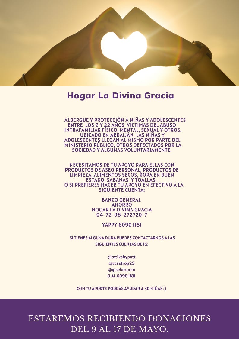 GiselaTunon's tweet photo. Les pido ayuda una vez más🙏🏼
30 mujeres, entre los 9 y 22 años, que han sido abusadas física y/o emocionalmente, viven en el Hogar Divina Gracia en Arraiján donde les dan albergue y protección.
Tengo fe en que podremos ayudarles cada quien con lo que esté a su alcance.❤
FAVOR RT https://t.co/ohiTRheDqa