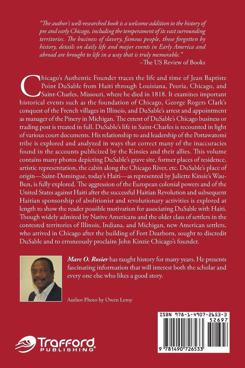 For today's recommendation, we suggest Chicago's Authentic Founder by Marc Rosier. In this study, Rosier recounts the life of Jean Baptiste Point DuSable, a black frontiersman from Haiti and Chicago's first non-native settler.  #HaitianHeritageMonth  #Chicago  #Haitian