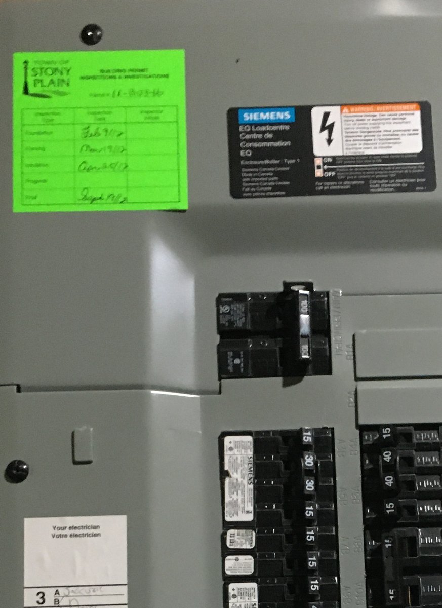 robartelectric's tweet photo. At Robart Electrical Services ltd, we often get calls from realtors asking how to determine if there was a electrical permit for work done in a new listing? One way to tell in Alberta, is to look if there was a green sticker on the electrical panel. Robart 780 238-8195 https://t.co/u4Hk5vuIzZ