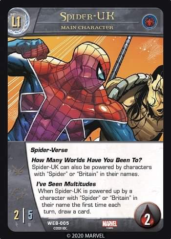 DeconstructVS's tweet photo. Spider-UK
Card Number: WEB-005
Comic: Spider Geddon (2018). Issue 1, page 20.
Penciler & Inker: @jorge_molinam
Colorist: @Davcuriel
Writers: @DanSlott; @Christosgage
#vs2pcg #games #cardgames #marvel #marvelcomics #lcg #tcg #art #comicart #deckbuilder #upperdeck https://t.co/f24mwY6iHX