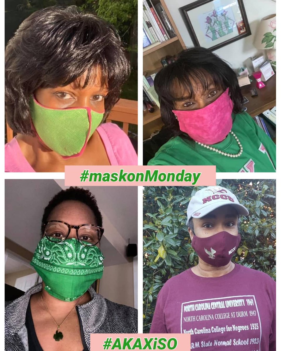 akaxisigmaomega's tweet photo. Our Virtual Spirit Week has begun with #MaskONMonday for #AKAXiSO members to stay safe during this COVID-19 pandemic. Tomorrow is #takecareTuesday. Will you join us? Do some sort of self-care. Post and share.
#AKA1908 @AKANARegion #AKANARatHome #SocialDistancingIsaSERIOUSMatter https://t.co/dkIUJVxctL