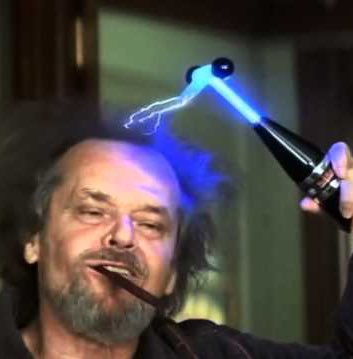 My niece and Jack Nicholson, freshening up.