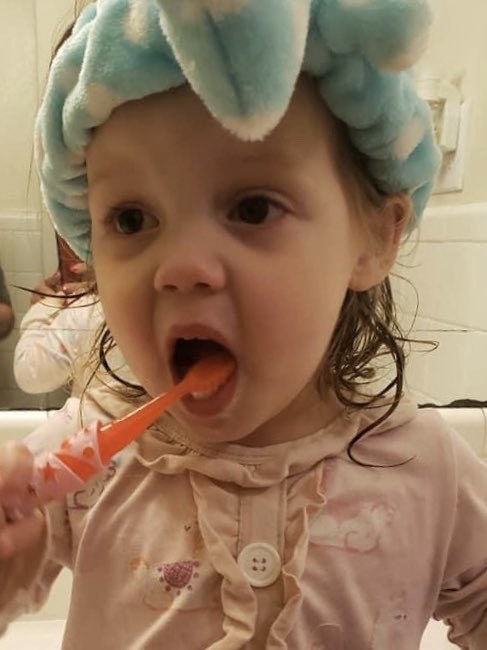My niece and Jack Nicholson, freshening up.