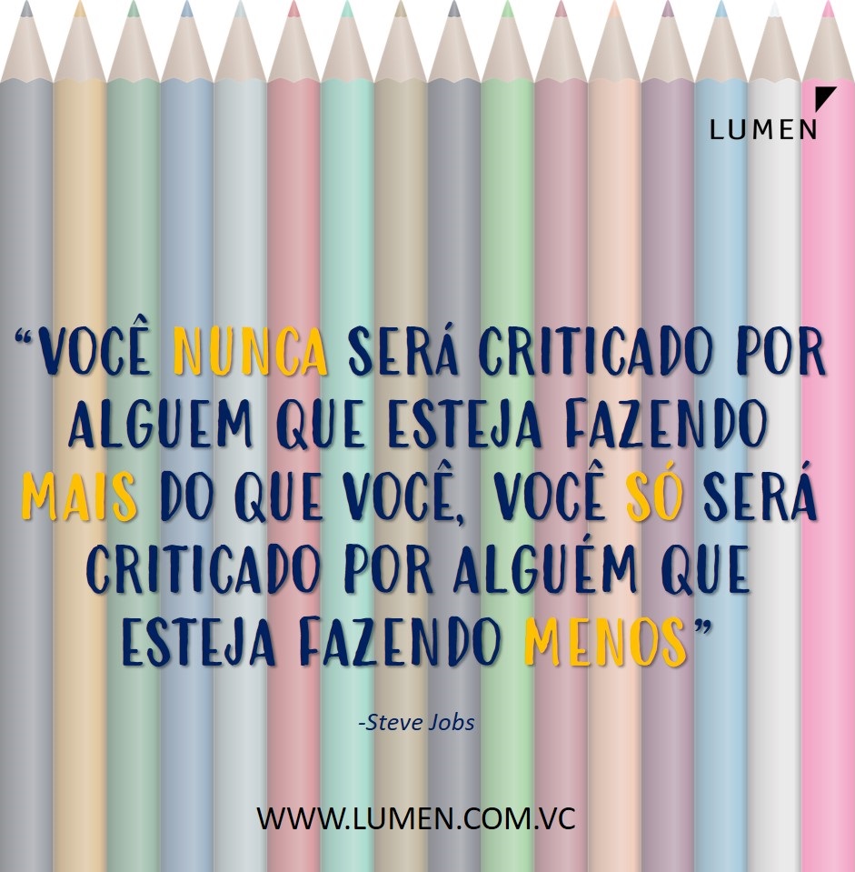 lumenacademy_'s tweet photo. 🔘 Ser criticado (a) não é nada legal né?! 
Marca aqui em baixo alguém que precisa dessa dica para não se sentir tão mal com as críticas! 👇 
.
#lumencomvc #critica #criticado #mais #menos #stevejobs #conversa #produtividade #mudança #mindset #mindsetividade #saopaulo #brasil https://t.co/qND3ldsAoS