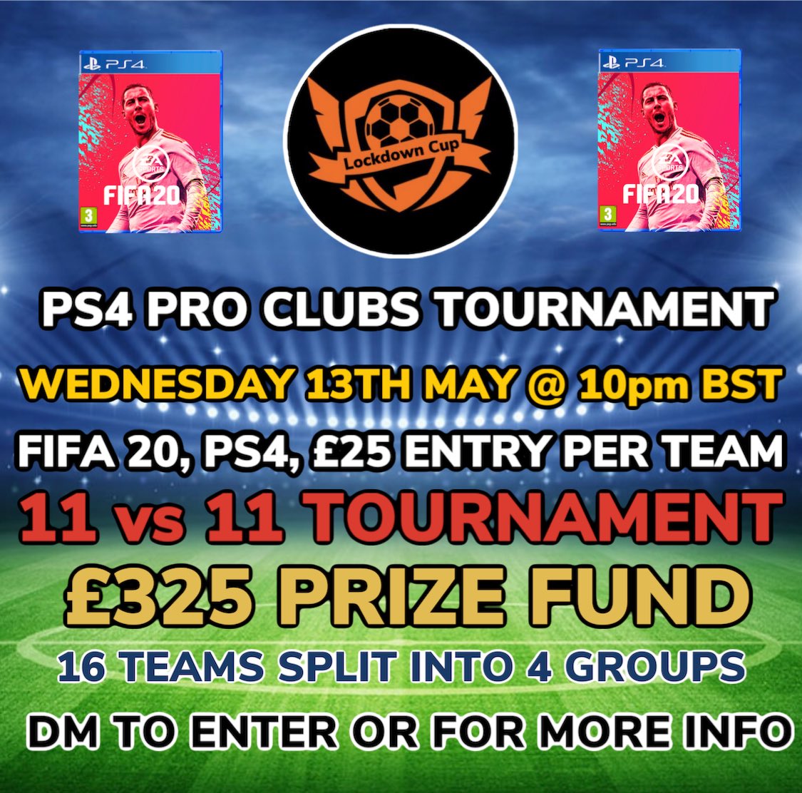 LockdownCup's tweet image. UPDATE ON WEDNESDAY NIGHT TOURNAMENT!!! DM ME OR @LodgeCFC IF INTERESTED!!!