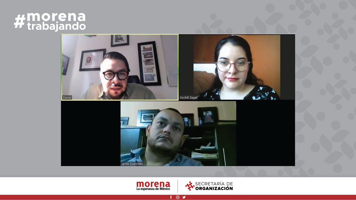 Nos estamos reuniendo con las y los secretarios de organización de los distintos estados, para revisar asuntos de la #SecretaríaNacional y fortalecer lazos de comunicación.
#JuntxsAlaDistancia 
#morenaTrabajando
<a href="/XochitlZagalMX/">Diputada Xóchitl Zagal</a>
Hilo 👇