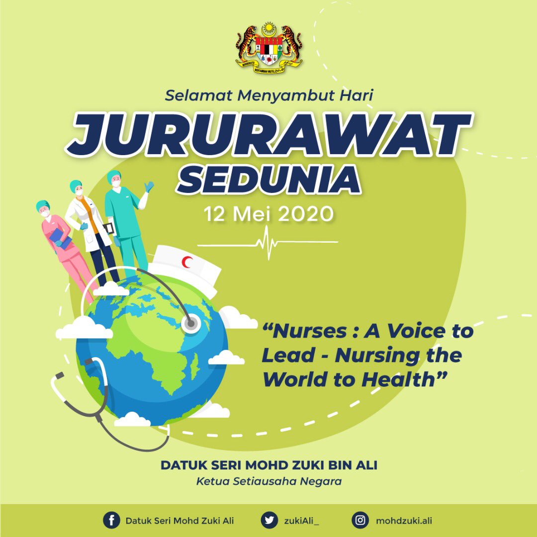 Terima kasih buat semua #Jururawat di seluruh Malaysia. Terus melaksanakan tugas dan amanah dalam menangani wabak COVID-19.

Anda merupakan pejuang menentang pandemik ini.

Segala usaha tanpa mengenal erti penat lelah dan putus asa... instagram.com/p/CAEZ2tRn6qV/… 

<a href="/KKMPutrajaya/">KKMalaysia🇲🇾🩺❤️</a>