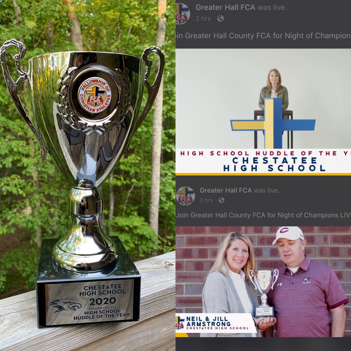 Congrats to our CHS FCA!  Huddle of the year!  They earned it!  Thank you for supporting our athletes, school, and community!