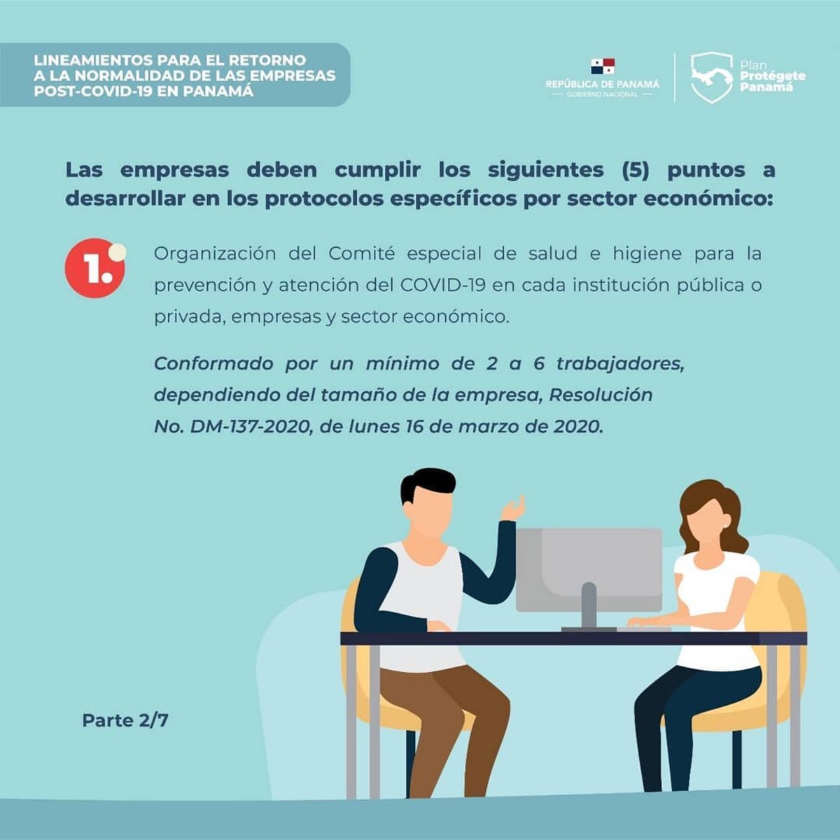 costaverdepty's tweet photo. PARTE I • Lineamientos para el retorno a la normalidad de las empresas después del #Covid19 anunciadas hoy por el @minsapma. 
.
#UnPanamáMejor 🇵🇦 #11mayo #CostaVerde #Comunidad https://t.co/socPISs5rj