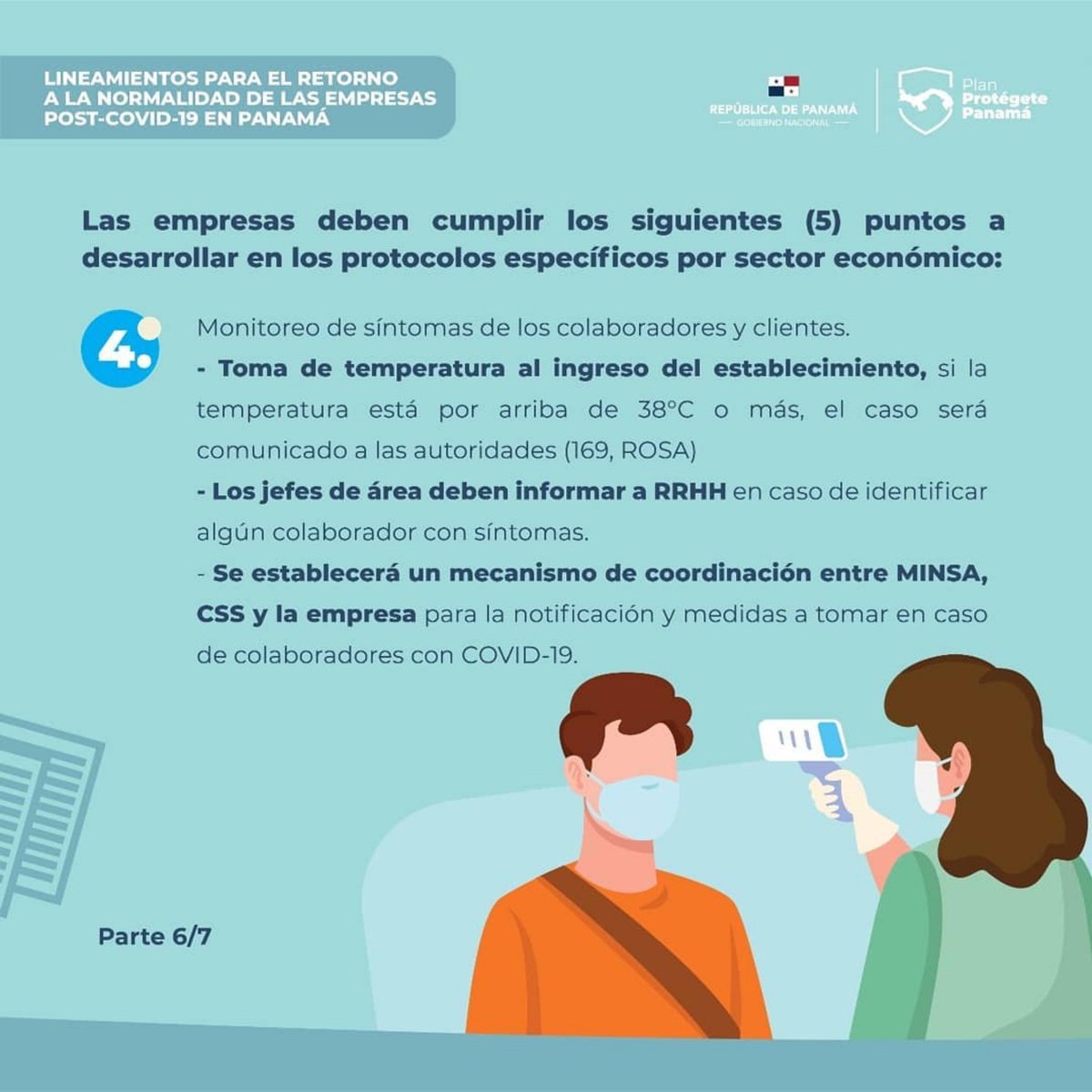 costaverdepty's tweet photo. PARTE II • Lineamientos para el retorno a la normalidad de las empresas después del #Covid19 anunciadas hoy por el @minsapma. 
.
#UnPanamáMejor 🇵🇦 #11mayo #CostaVerde #Comunidad https://t.co/ZDrHX35S0a