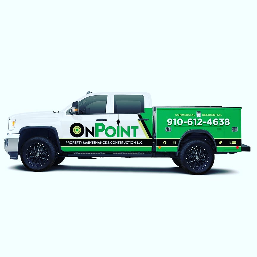 OnPointPMC's tweet image. Working on finalizing our new wrap design.  W/ a new GMC Duramax Diesel 2500 HD we couldn't just go with what we normally do. Thoughts on the design so far?
#wrap #logo #contractor #contractorlife #companytruck #commercial #residential #GMC #duramax #servicetruck #homeimprovement