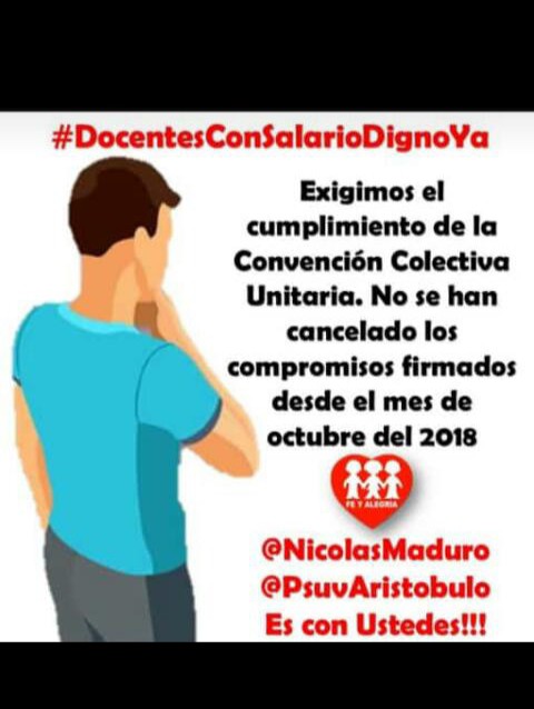 JovanHeredia's tweet image. Exigimos el cumplimiento de la #ConvenciónColectivaUnitaria. No se han
cancelado los compromisos firmados desde el mes de octubre del 2018. #DocentesConSalarioDignoYa