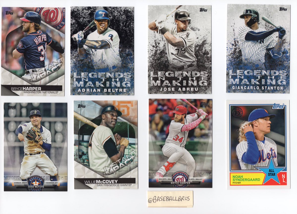 BaseballBros's tweet photo. Here’s the next batch of @Topps cards for the giveaway! Retweet and follow to win ⚾️ https://t.co/FDG2S9VfrS
