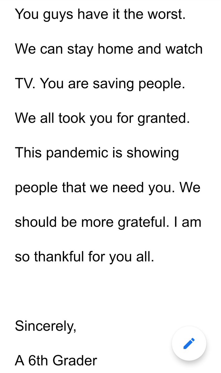 MASclassroom563's tweet photo. A letter from a wonderful 6th grader to our amazing healthcare workers here in Saskatchewan and around the world. @RegPublicSchool @ArcolaDragons #HealthcareHeroes #saskhealthcareworkersarethebest #kidsarewonderful #BetterTogether https://t.co/NTk2Rf87qh