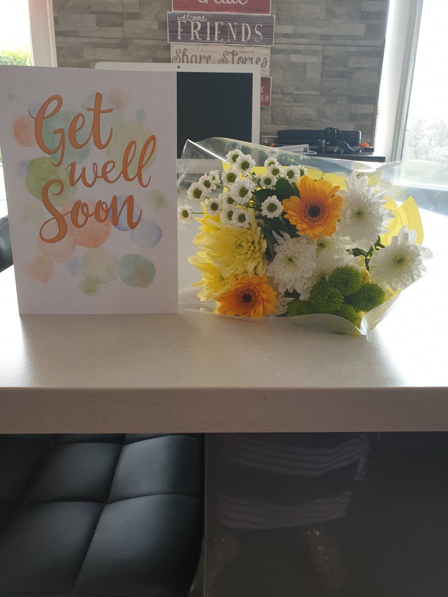 My beautiful flowers from my work family.cant believe 4 weeks ago i was having my operation