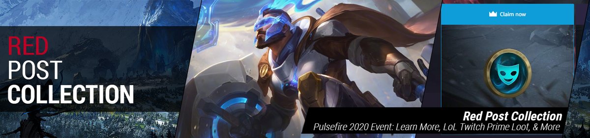 moobeat on twitter red post collection pulsefire 2020 event learn more lol twitch prime loot more s 20 https t co gatmuhvhgo twitter