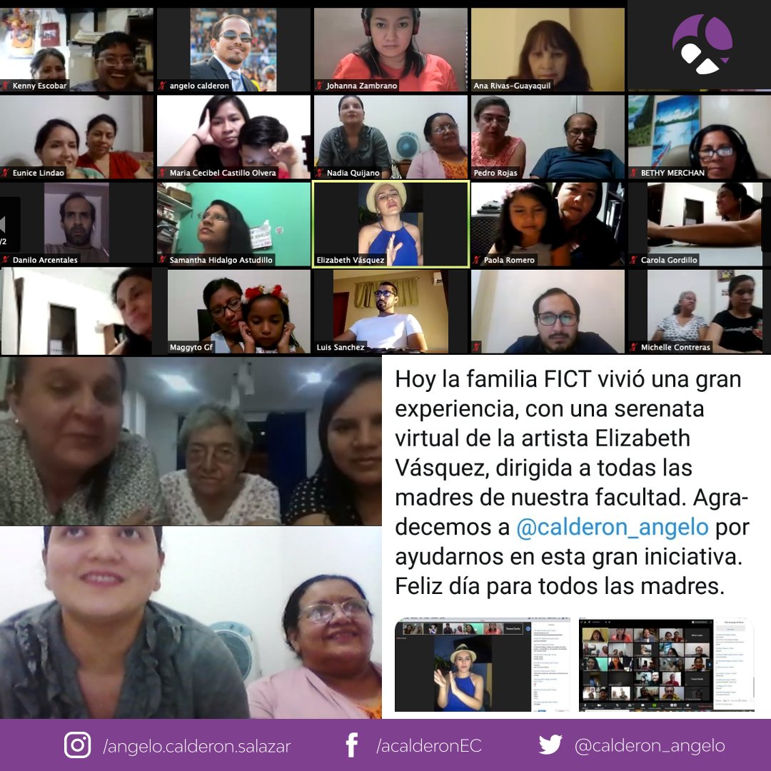 calderon_angelo's tweet photo. Los #eventos también se #reinventan y se #adaptan. Homenaje a las #mamás. Gracias por la confianza @paolalrc @FictESPOL
¿ Quieres hacer un eventos virtual ?
#díadelasmadres #eventplanner #eventosvirtuales #congresos #miceindustry https://t.co/WE3KOVZB1U