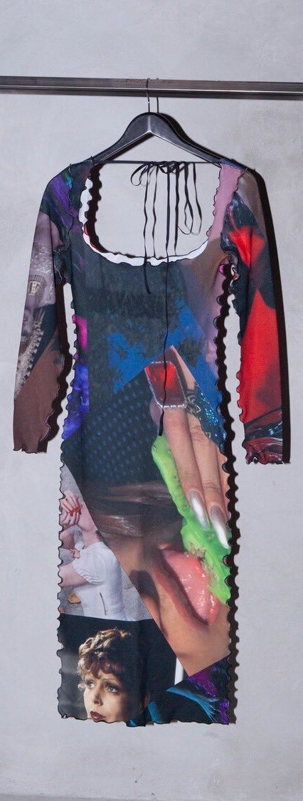 factoryyouth_'s tweet photo. Giallo Crepe Print Long Sleeve Dress by AUNÉ https://t.co/uueIBCXj4t