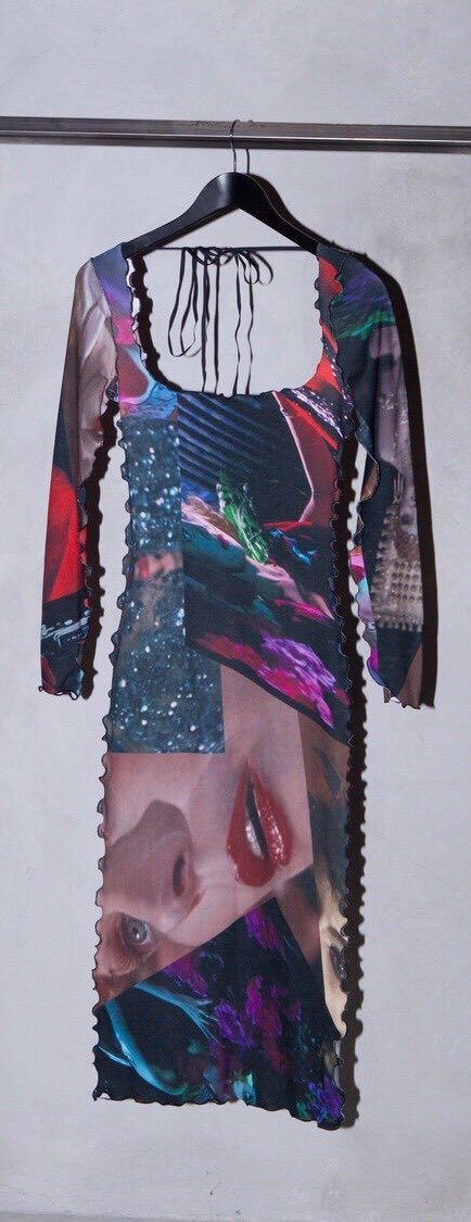 factoryyouth_'s tweet photo. Giallo Crepe Print Long Sleeve Dress by AUNÉ https://t.co/uueIBCXj4t