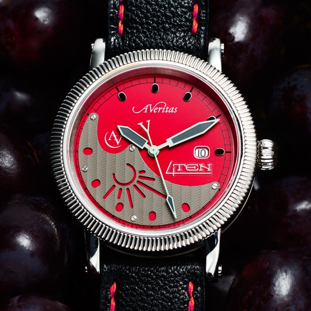 averitastime's tweet photo. The 4-Ten is a unique two-layer dial presentation of the original design, colors and textures. Timekeeping in a colorful distinctive style, with three available color choices. Best place to wear the 4-Ten?  Everywhere! https://t.co/dZOGaXlDms