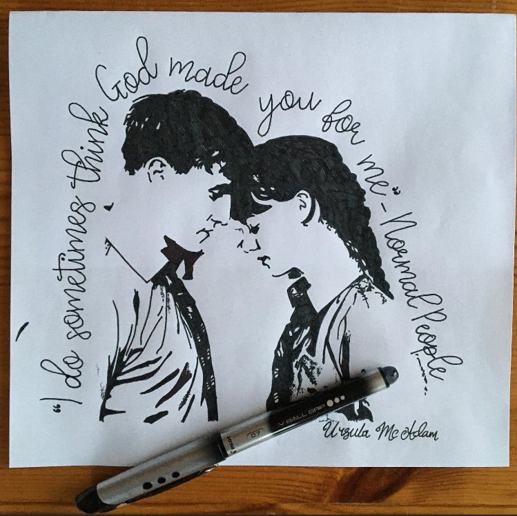 dmccaughey1's tweet photo. Hi @mescal_paul @DaisyEdgarJones , check out my friend @UrsMcA amazing drawing of you two. #normalpeople #talented https://t.co/NdEZsYXvqm