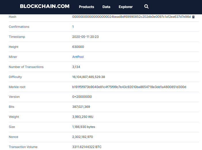UKEX_COM's tweet photo. The block 630,00 has been mined by @AntPoolofficial at 2020-05-11 20:23 (UTC +1), Congratulations! Going forward, each block reward will be 6.25 #Bitcoin for the next 4 years.
The scarcest digital asset will become even scarcer.

#Bitcoin #BitcoinHalving #Blockchain #UKEX https://t.co/Lx5zVN1zRf