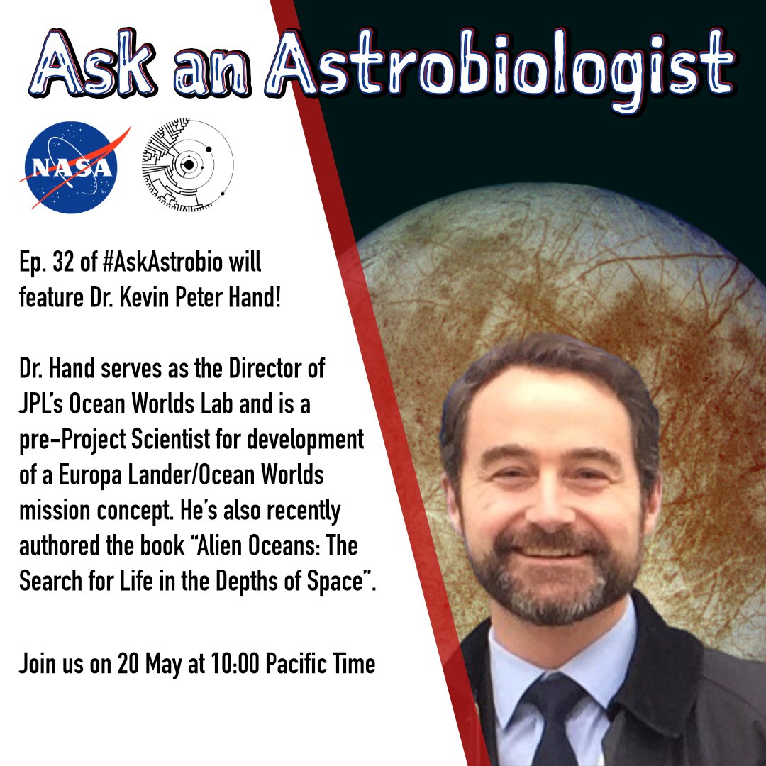 askastrobio's tweet photo. Our next #AskAstrobio is going to feature Dr. Kevin Peter Hand (@Alienoceans) of @NASAJPL. Dr. Hand's new book "Alien Oceans" is available now: https://t.co/UfkX4pjbl0
Learn more about our show and how to watch at https://t.co/pfBxDlvb8X https://t.co/Rk3nQrVM88