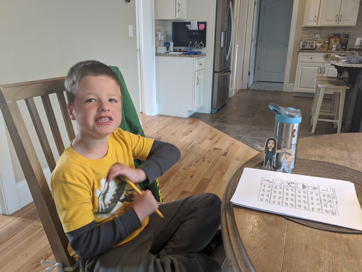 Vball1105's tweet photo. Connor was excited to have his teachers with him while he did his b work today @kerrie_moreau @MrsCrear https://t.co/3OOgEPxG3K