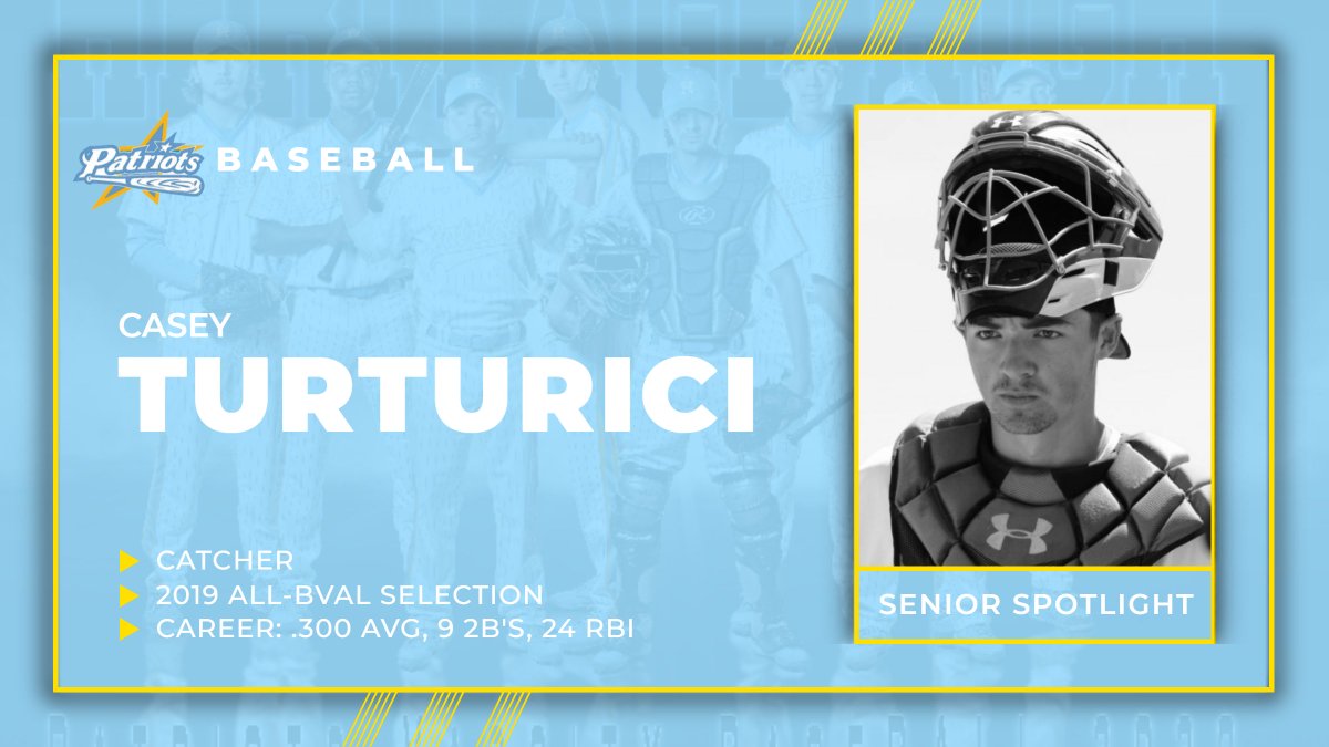 Spring 2020 Senior Spotlight
Casey Turturici, Baseball
Casey was the rock behind the plate in the last 2 seasons.  He had just one error in 30 games played, while registering 7 assists.  <a href="/TurturiciCasey/">Casey Turturici</a> was batting .429 with 7 RBI, HR to start this year. #HHSSpring20 #GoPatriots