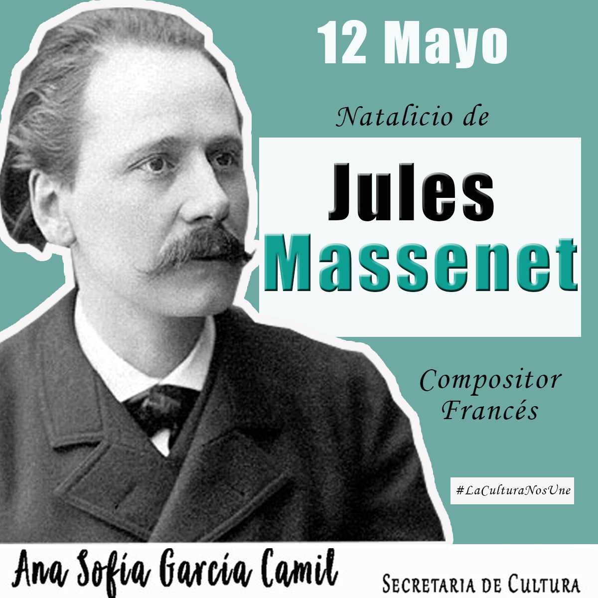 #Efemérides
Hoy recordamos a #JulesMassenet, con él la ópera tiene a uno de sus creadores más sensibles y refinados, considerado el más popular de los compositores franceses, abordó este género después de Charles Gounod y Georges Bizet. Su obra más destacada es la ópera Manon.