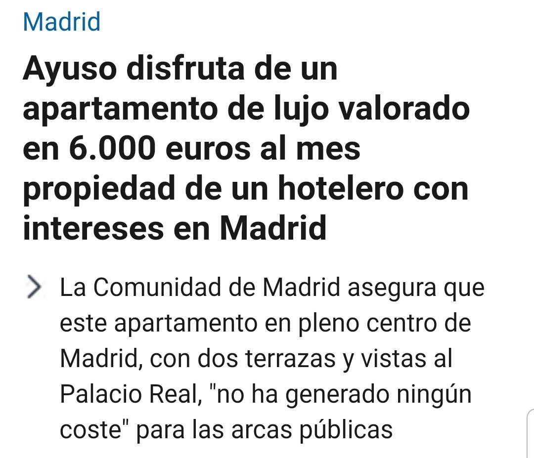 gerardotc's tweet photo. 1. Tomas decisiones en contra de los expertos sanitarios porque te lo pidieron los empresarios.
2. Vives gratis en un apartamento de lujo propiedad de un empresario.

Una los puntos con una flechita. https://t.co/6TxQSYfCNp
