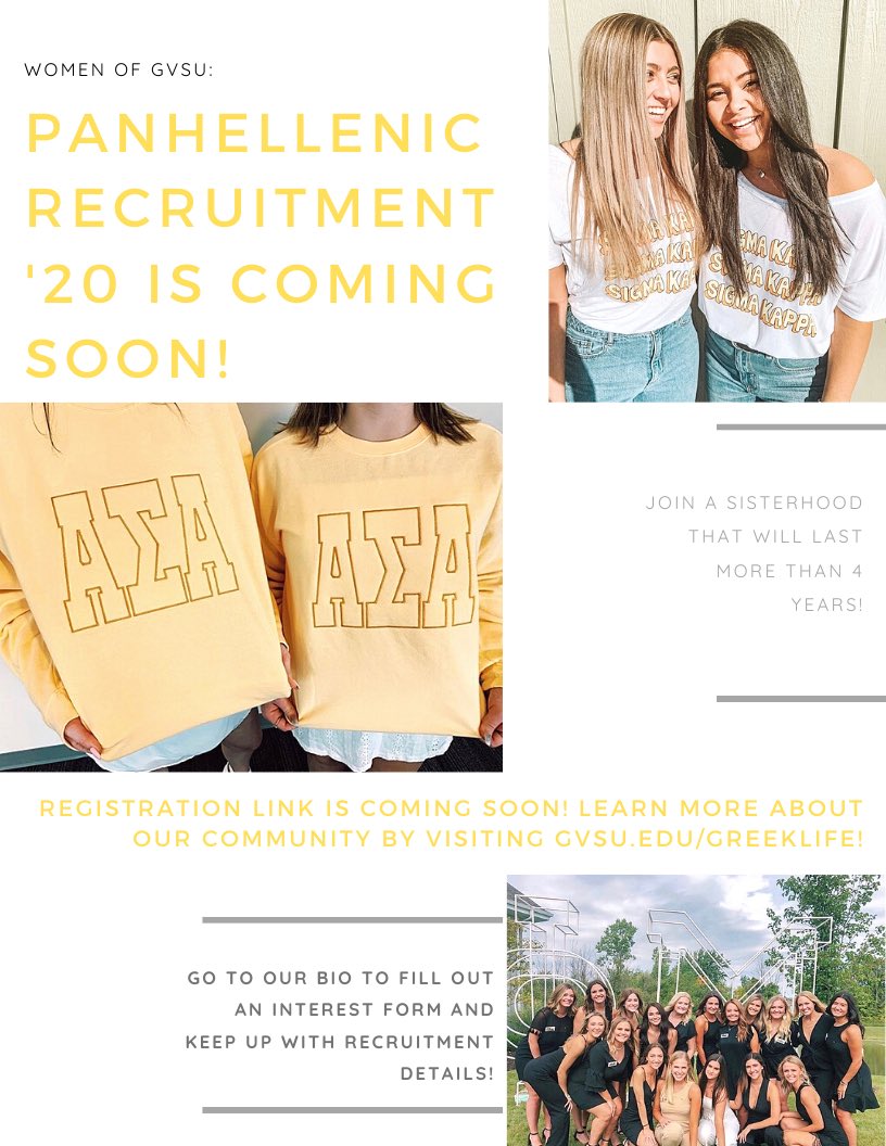 Happy Monday 🌞 go to our bio to fill out a recruitment interest form!⚡️ Not a sign up form, just a way to get more information and stay connected for fall ‘20!