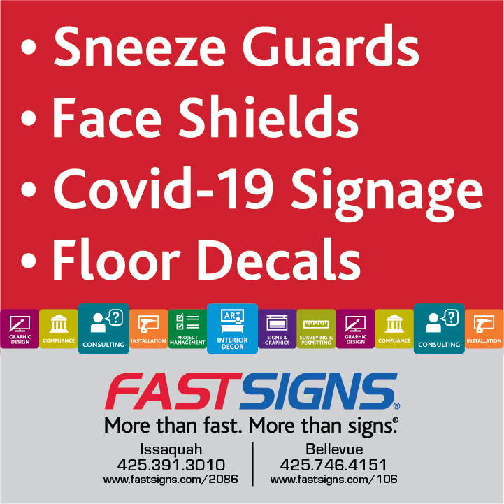 Call or email Fastsigns of Bellevue/Issaquah for all of your custom Covid-19 signage needs #covid19 #safety #signage #customsigns