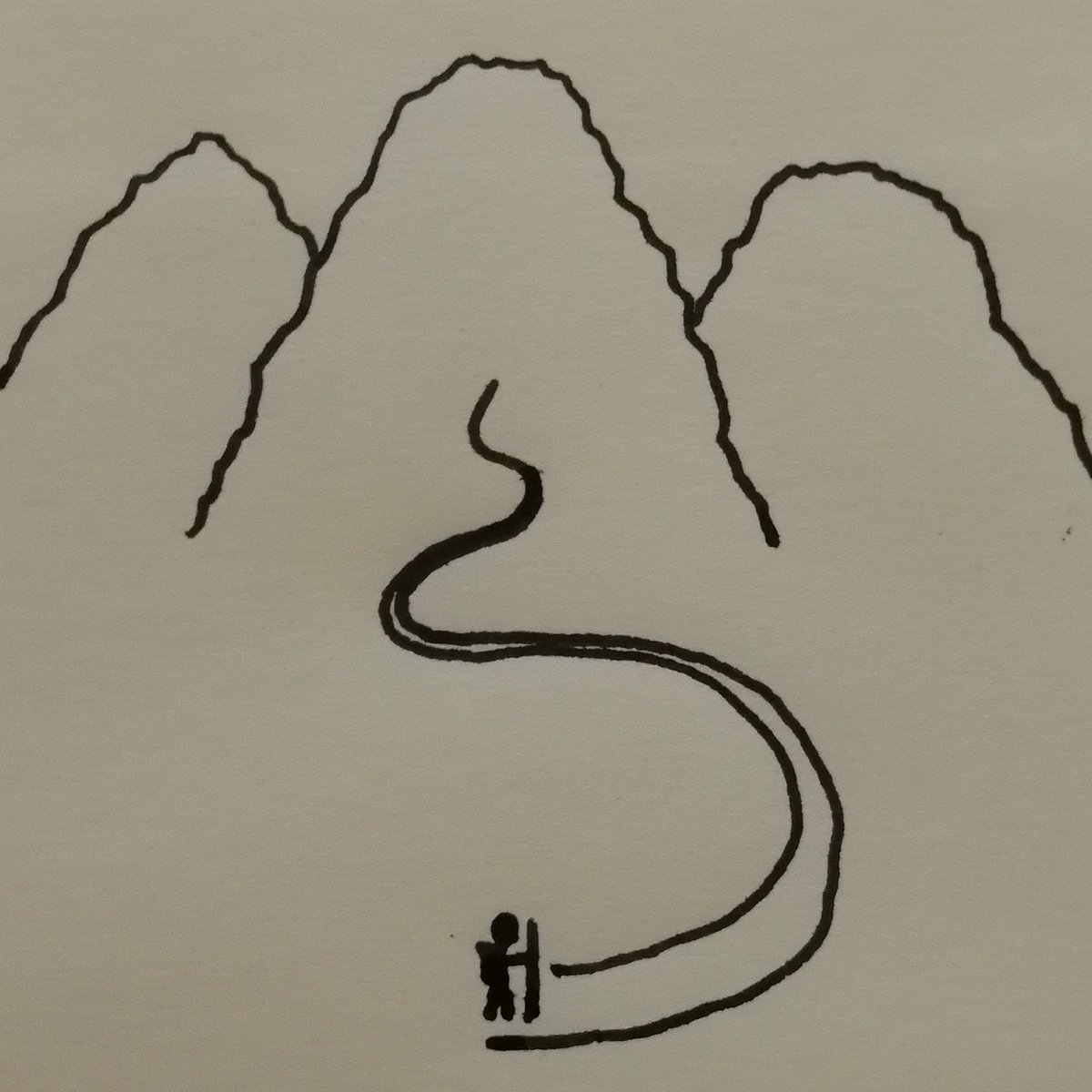 kattsaurus's tweet image. Hiking #dailydoodle #beginnerdoodles #postitdoodle