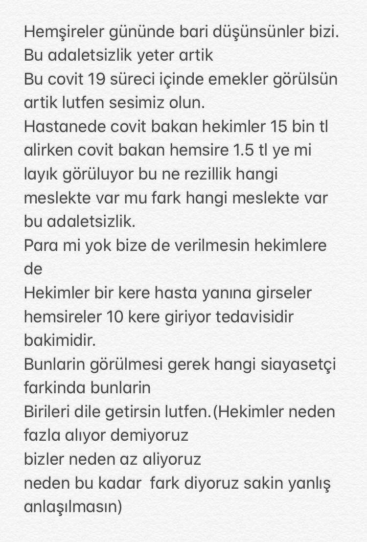 Artık lütfen biri biz hemşirelerin sesini duyabilir mi ??? #hemşire #12MayisTalebimiz #3200TLHemşreMaaşnaÜçbinZam #hiçnormaldeğil #hemşirelergünü  <a href="/drfahrettinkoca/">Dr. Fahrettin Koca</a> <a href="/RTErdogan/">Recep Tayyip Erdoğan</a> <a href="/saglikbakanligi/">T.C. Sağlık Bakanlığı</a> @KucukkayaIsm