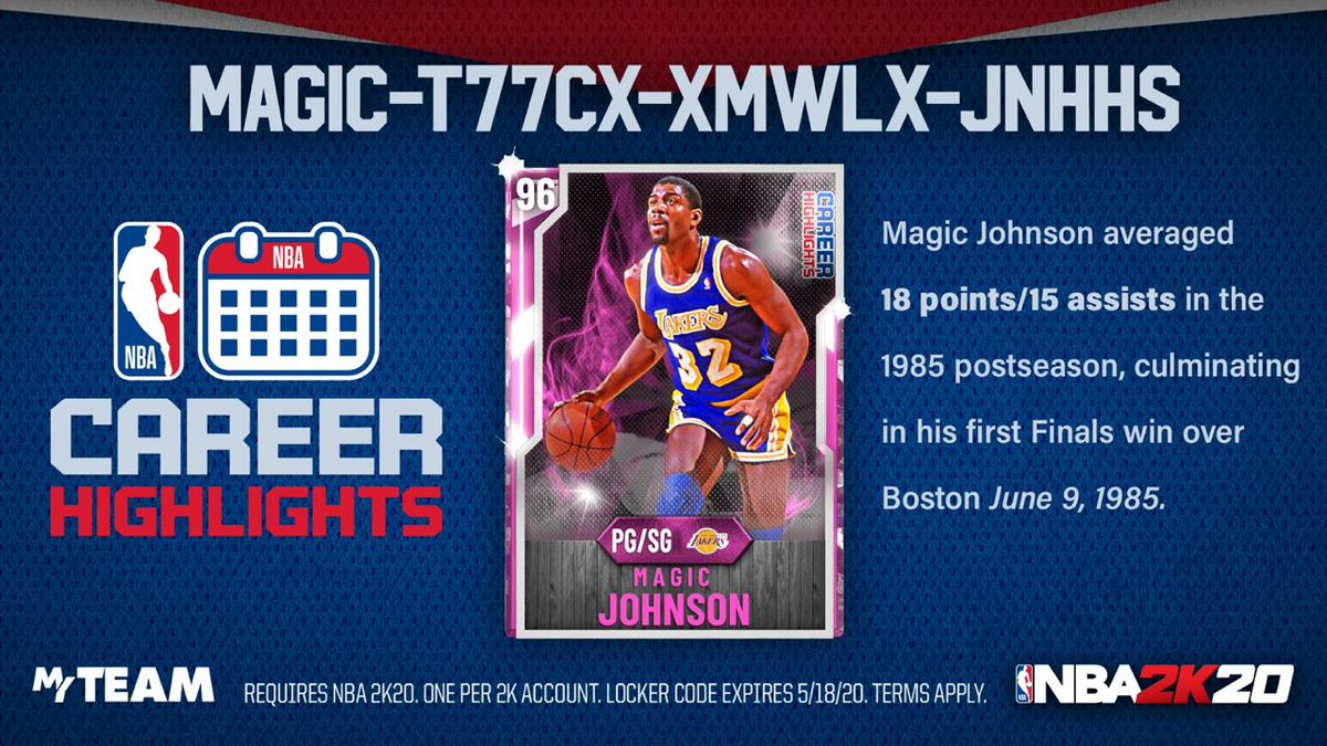 Nba 2k21 Locker Codes Magicjohnson Career Highlights Lockercode Use This Code For A Chance At A Pd Magic Johnson Live For One Week For More Lockercodes Nba2k Follow Us Nba 2k21 Locker Codes Magicjohnson Career Highlights Lockercode Use This Code For A Chance At A Pd Magic Johnson Live For One Week For More Lockercodes Nba2k Follow Us