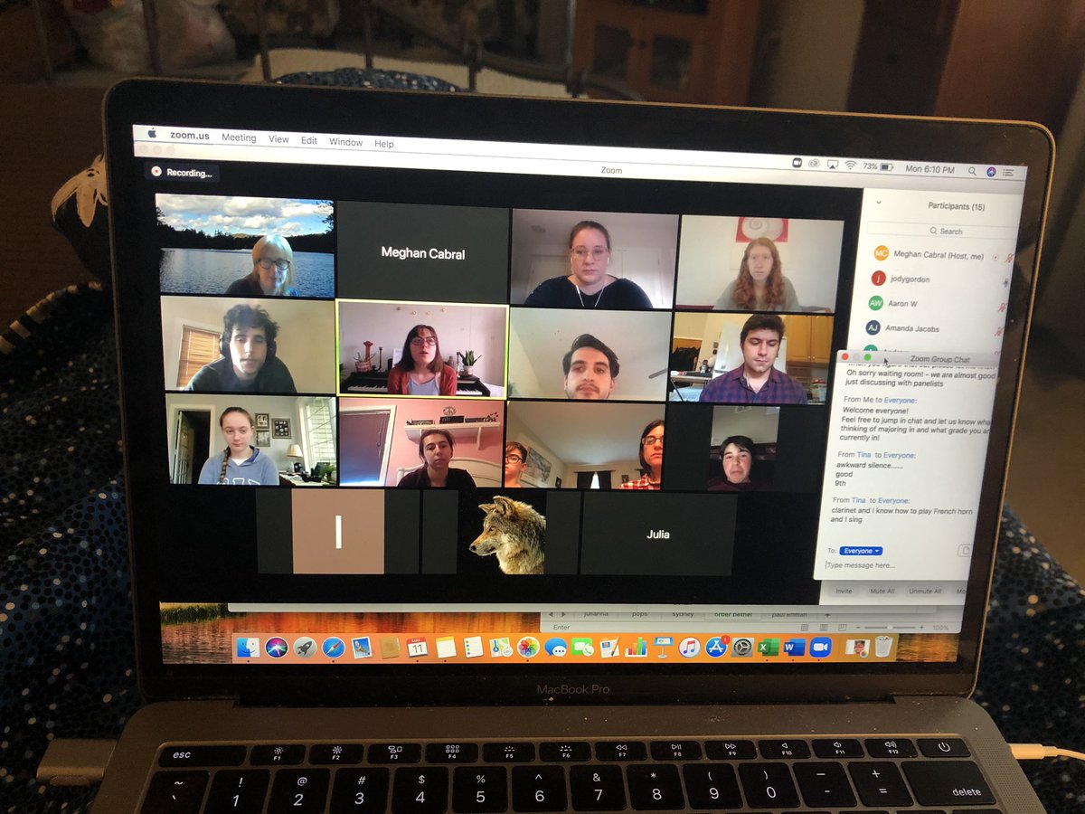 band_mcabral's tweet photo. Going on right now...... interested in majoring in music? Jump on the call now just to listen - panelist of college students and recent graduates - message for the zoom link https://t.co/V1CRwQqPgk