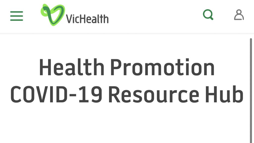 SandroDemaio's tweet photo. We are living in difficult &amp; changing conditions. That’s why @VicHealth — together with partners — has established a hub of resources &amp; information for the #healthpromotion community in Victoria, to support @VicGovDHHS.👇

https://t.co/ZfEeJxfdkF #COVIDー19 #COVID19Aus #springst https://t.co/AdFzhOON5x