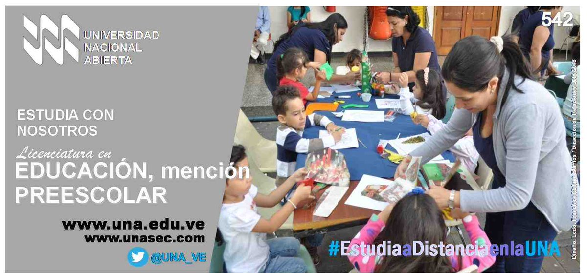 La #UniversidadNacionalAbierta te brinda la oportunidad de  formarte en el área de Educación en sus distintas menciones : #EducaciónIntegral #EducaciónMatemática #EducaciónDificultadesdeAprendizaje #EducaciónPreescolar
Desde el 19/05/2020 hasta 20/06/2020