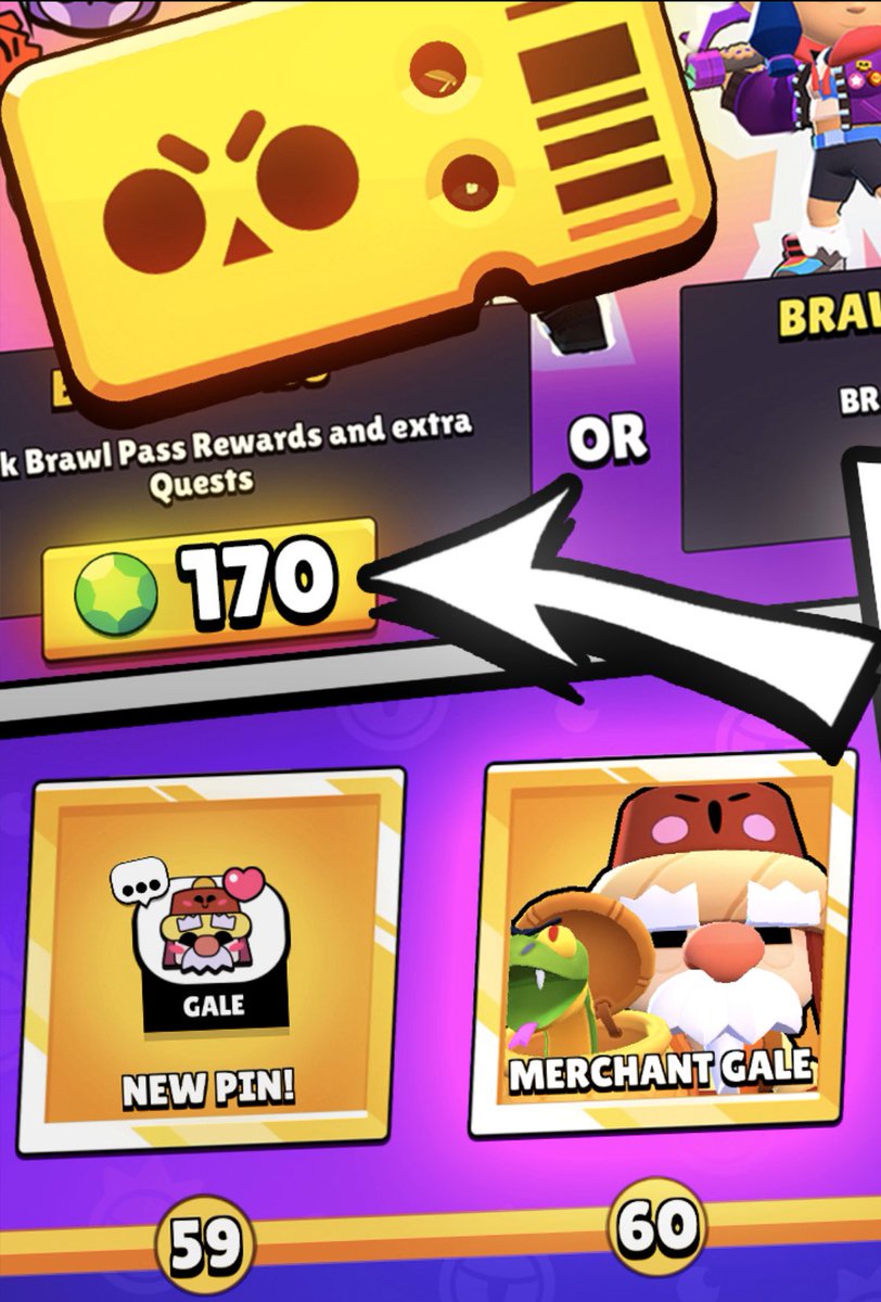 Code Ashbs On Twitter Tip Brawl Pass Costs 170 Gems You Can Get A Total Of 90 Free Gems From The Free Track After The Update Which Means If You Have At - brawl stars codes for gems 2020