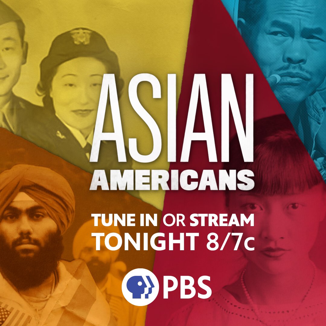 An important @PBS documentary about the contributions and challenges of Asian Americans is premiering tonight at 7:00CT. 

My interview appears in tomorrow night’s episode, which airs at the same time. Hope you can tune in! #AsianAmPBS