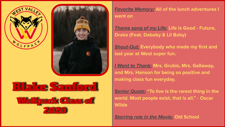 wvhWolfpack's tweet photo. 🎉🎓WVHS SENIOR SPOTLIGHT🎓🎉
#WVClassof2020
#WolfpackPride https://t.co/8g36DHstOc