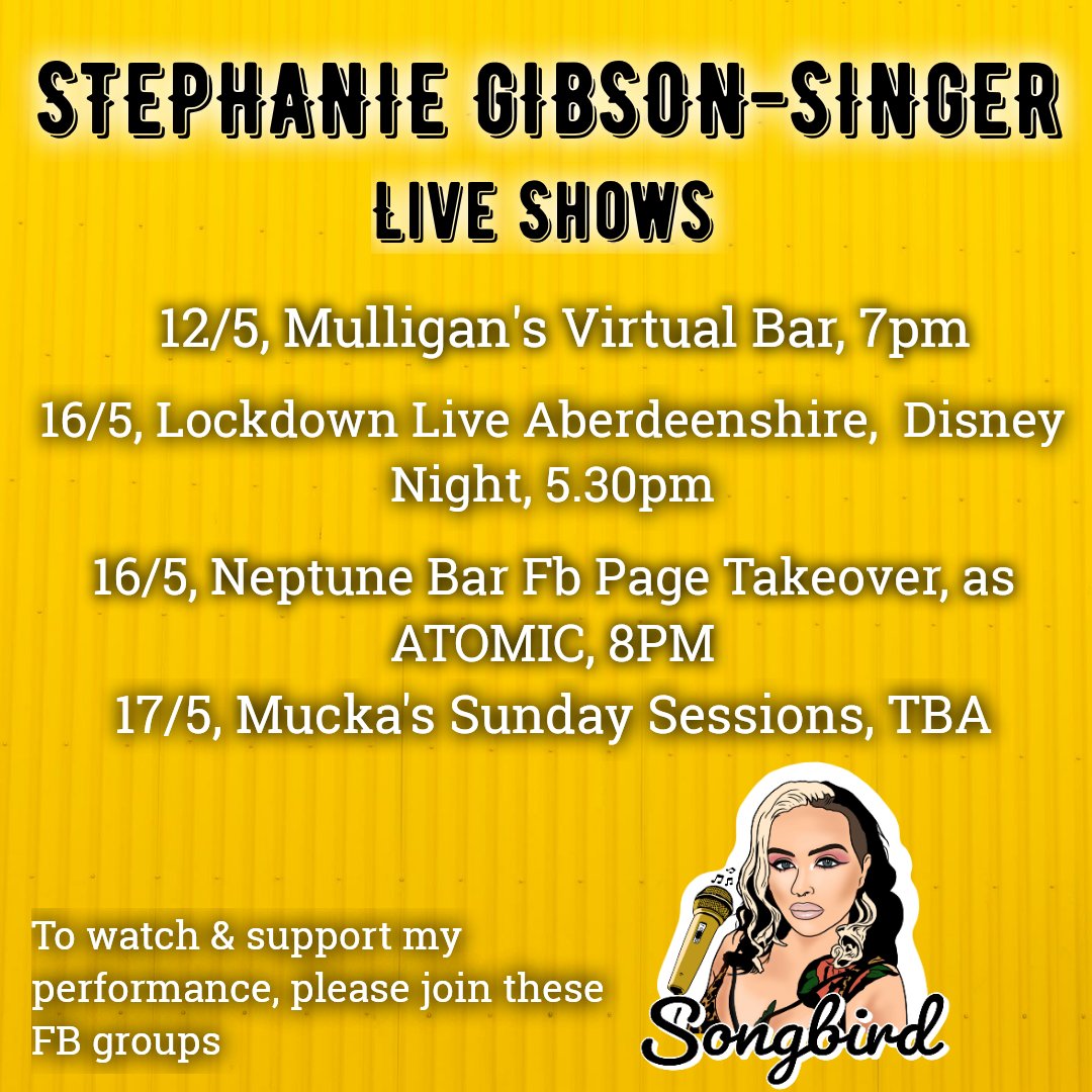 StephGMusic's tweet photo. Find my Live streams this week over on Facebook🎶🎤 https://t.co/L5U6zNMcPn