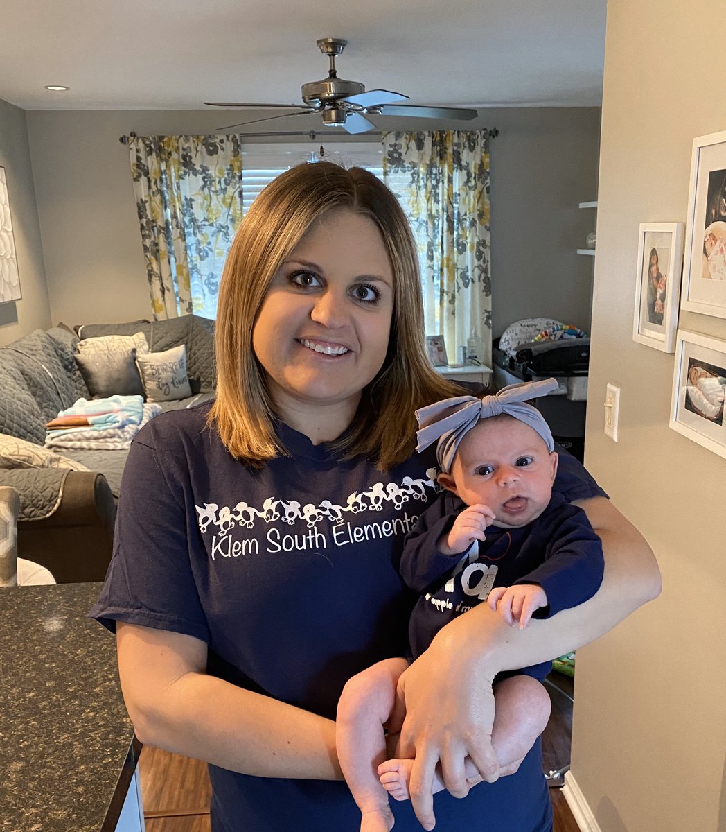 MrsRozziKS's tweet photo. I am so grateful to be “back” with my amazing @KlemSouth team and kindergarteners! It was so great to see so many faces via zoom today! And my new coworker is pretty cute (and excited about letters)! https://t.co/Xmmyfwy4OU