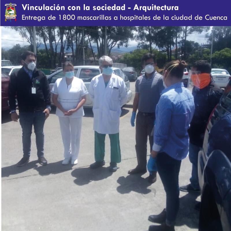 gonzalezll_'s tweet photo. La @udecuenca entregó 1800 mascarillas elaboradas en la @facultadarquitectura. La entrega se realizó al Hospital Vicente Corral M, y al Hospital del IESS #VinculacionconlaSociedad #NoAlRecorte  https://t.co/BiKplW1WwU… https://t.co/lOpiDY138u